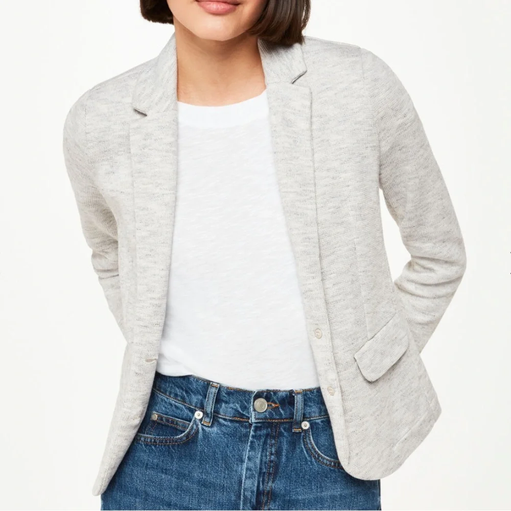 Whistles Slim Jersey Jacket grey - Picture 1 of 8